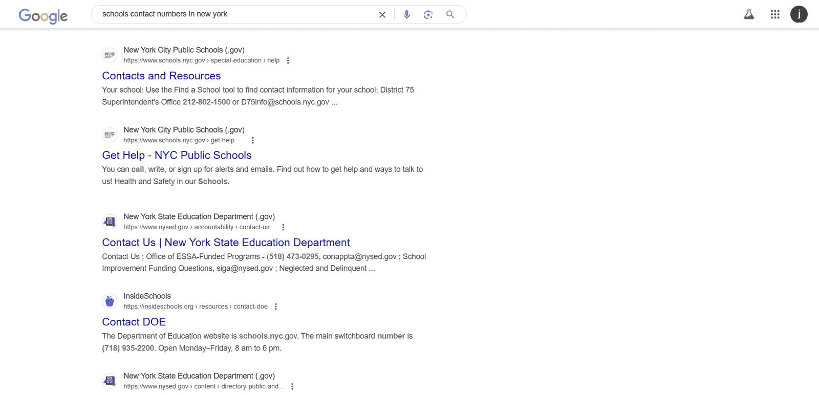 Google Scraper Result